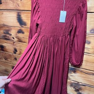 A New Day Rich Red Textured Dress